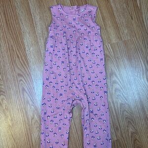 Carter's Coral Floral Jumpsuit